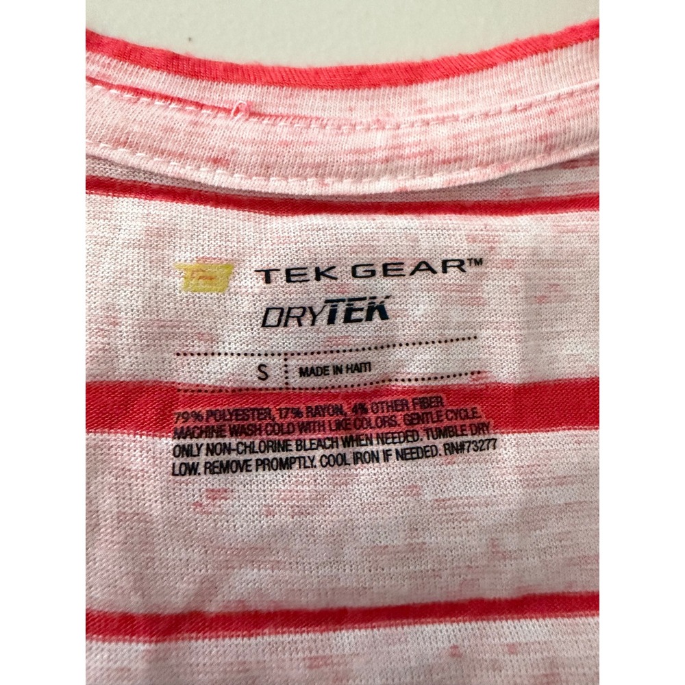 Tek Gear DryTek Womens Small Red White Striped Racerback Active Tank Top - Picture 2 of 7